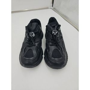 Children Laceup With Lace Lock Sneakers Size EU28/US11.5 Black